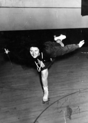 Ivy McGeachie on roller skates, [1948] thumbnail
