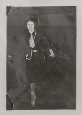 Ivy McGeachie on roller skates, 1948 thumbnail
