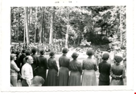 Opening ceremonies Wilson Creek camp site, 1958 thumbnail