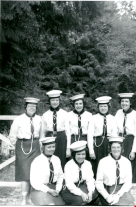 Sea Rangers at the front gates of Camp Olave, Jul 1964 thumbnail
