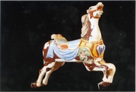 Carousel horse named Rose B., [between 1989 and 1999] thumbnail