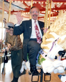 Keith Jamieson on the carousel, [between 1989 and 1999] thumbnail