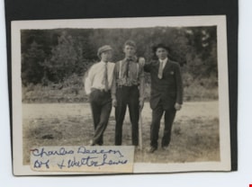Three men standing on a lawn, [between 1910 and 1918] (date of original), copied 2016 thumbnail