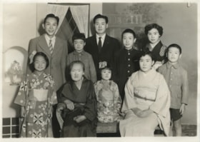 Group portrait of Yamamoto and Tamura families, [1957] (date of original), copied 2016 thumbnail