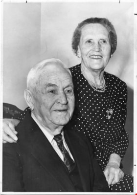Photograph of William and Annie Mawhinney on their golden anniversary., 1940-1950 thumbnail