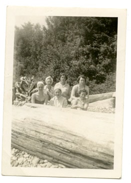 Lakeview District Girl Guides on the beach, [between 1964 and 1969] thumbnail