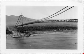 Lions Gate Bridge from Prospect Point in Stanley Park, [1938 or 1939] thumbnail