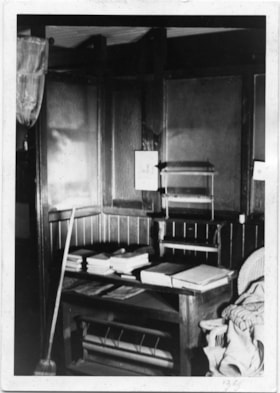 Desk with books, 1975 thumbnail