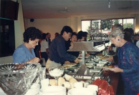 Smorgasbord at the Dragon Inn Restaurant during grand-opening, [between 1990 and 1995] (date of original), copied [2017] thumbnail