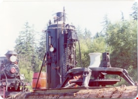 Empire Steam Donkey on Museum Train travelling exhibit, [1973] thumbnail