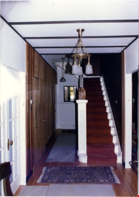 Entrance hall and stairway inside Mawhinney house, 1987 thumbnail