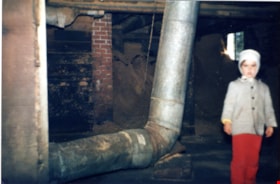 Heating pipe in basement of Mawhinney house, 1962 thumbnail