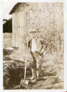 William Parker with shovel, [between 1930 and 1940] (date of original), copied 1998 thumbnail