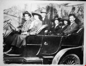William Parker in car with Sarah, George, Phoebe and Esther Love, [ca. 1925] (date of original), copied 1989 thumbnail