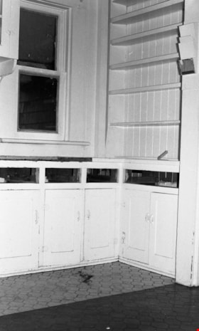 Northeast side, shelves and cupboards, May 6, 1988 thumbnail