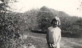 Louise Irwin in yard, [1935] (date of original), copied 2004 thumbnail