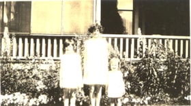 Eleanor and Louise Irwin and cousin on front lawn of Irwin home, [1930] (date of original), copied 2004 thumbnail