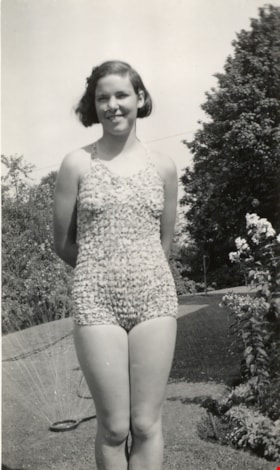 Eleanor Irwin in sprinkler, [1937] (date of original), copied 2004 thumbnail