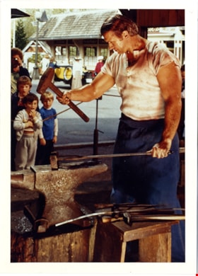 Blacksmith in blacksmith shop, [1976] thumbnail