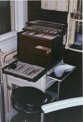 Display of dental equipment and tools, [198-] thumbnail