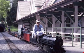 BCSME locomotive at Burnaby Village Museum, [between 1987 and 1989] thumbnail