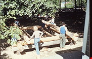 Construction of a log cabin, [1976] thumbnail
