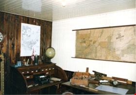 Interior of land surveyor's office at Burnaby Village Museum, Sept. 1987 thumbnail