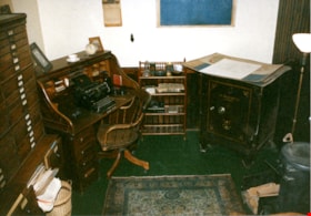 Interior of real estate office at Burnaby Village Museum, Sept. 1987 thumbnail