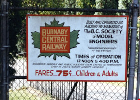 Burnaby Central Railway sign, 1988 thumbnail