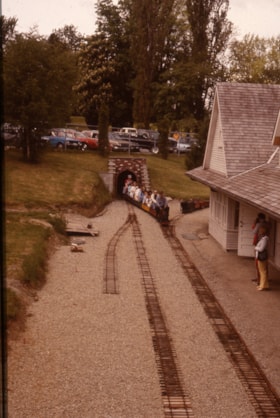 Burnaby Central Railway tracks and station, [197-] thumbnail