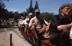 Riding trains at Burnaby Central Railway, [197-] thumbnail