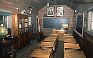 Interior of schoolhouse, [198-] thumbnail