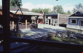 Looking out to Hill Street from log cabin, [1980] thumbnail