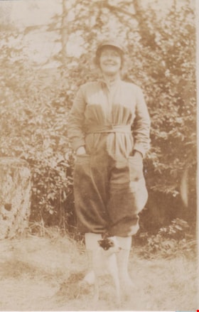 Mary England and dog, [1915] (date of original) , copied 2020 thumbnail
