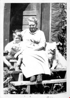Granny Ellis with grandson, Bob Roberts, [between 1920 and 1925] thumbnail