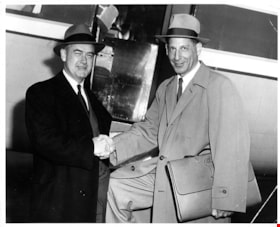 Edgar B. Burton with Sears-Roebuck executive member, 3 May 1954 thumbnail