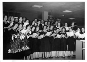 Choir performing inside Simpsons-Sears, [1958] thumbnail