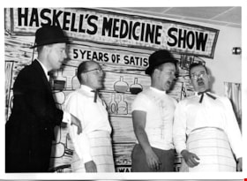Four men performing on stage, [1959] thumbnail
