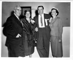 Mr. and Mrs. C.W. Jaggs and Mr. and Mrs. T.B. Haskell, 5 May 1954 thumbnail