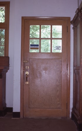 Interior view of front door inside Royal Bank, 1975 thumbnail