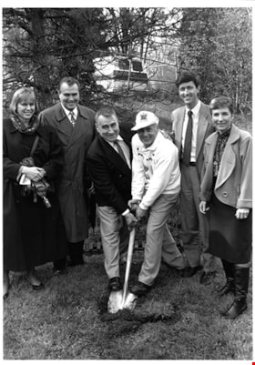 Sod turning ceremony for carousel building, [April 1992] thumbnail