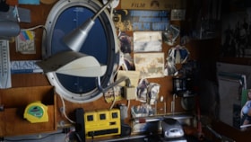 Window, wall and work bench inside property master truck, 2022 thumbnail