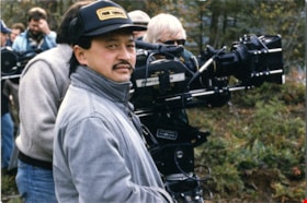 Jimmy Chow with film crew, [199-] thumbnail