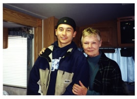 Ryan Chow with Judy Dench on set of  thumbnail