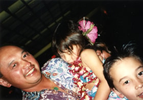 Jimmy Chow with his son and daughter in Hawaii, [1990] thumbnail