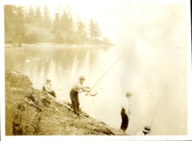 Four men fishing, [c. 1910] thumbnail