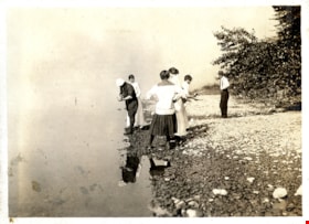 Men and women on beach, [1910] thumbnail