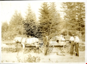 Three men with horse drawn wagon, [c. 1910] thumbnail
