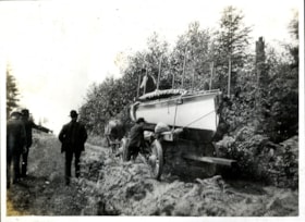 Bob Love's boat on wagon, [191-] thumbnail