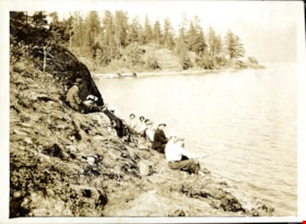 On the shore of Pitt Lake, [191-] thumbnail